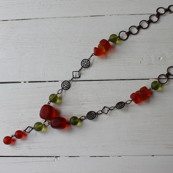 Jewelry - Handmade Bronze Beaded Necklace